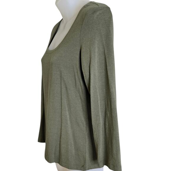Banana Republic Factory Womens Timeless Tee Small T-Shirt Green Basic Layering - Picture 3 of 5